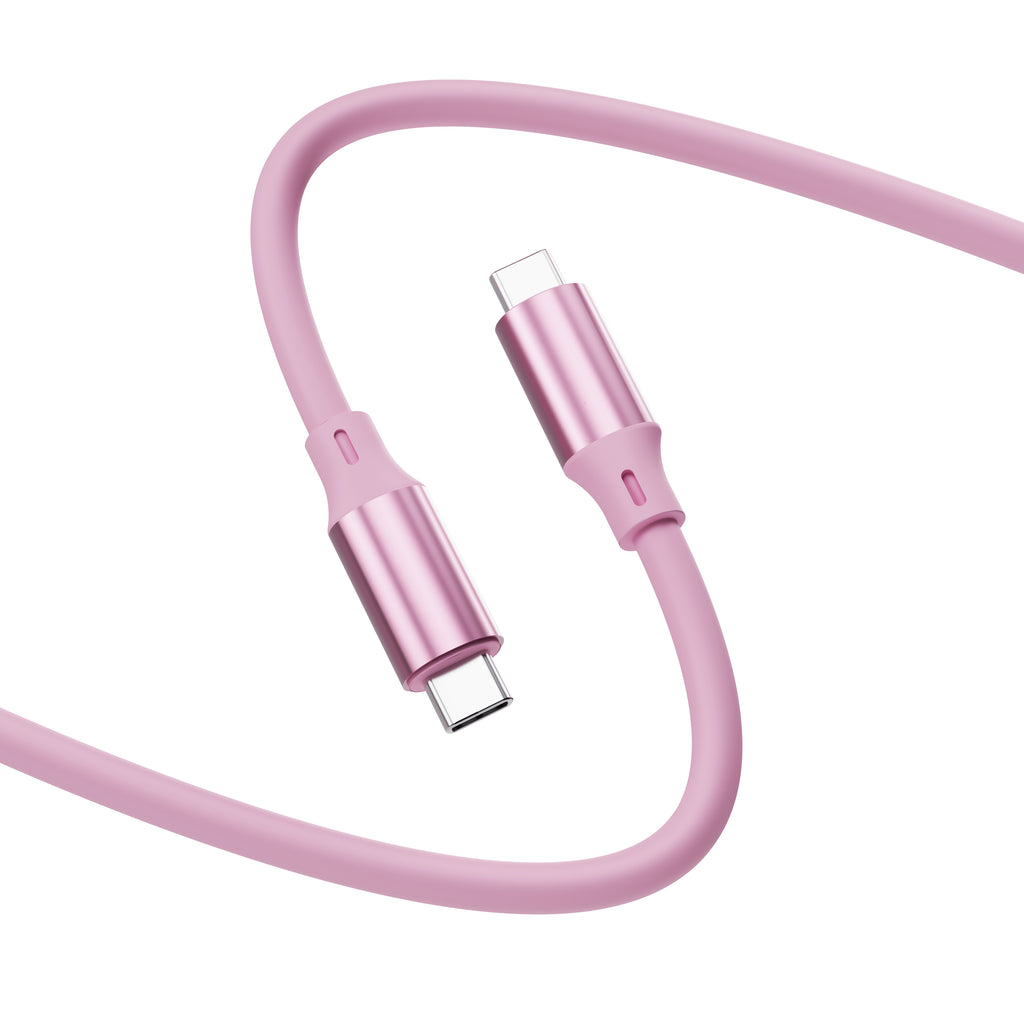 2-Pack Cloud Soft USB-C to USB-C Cable – 6ft (Light Pink)