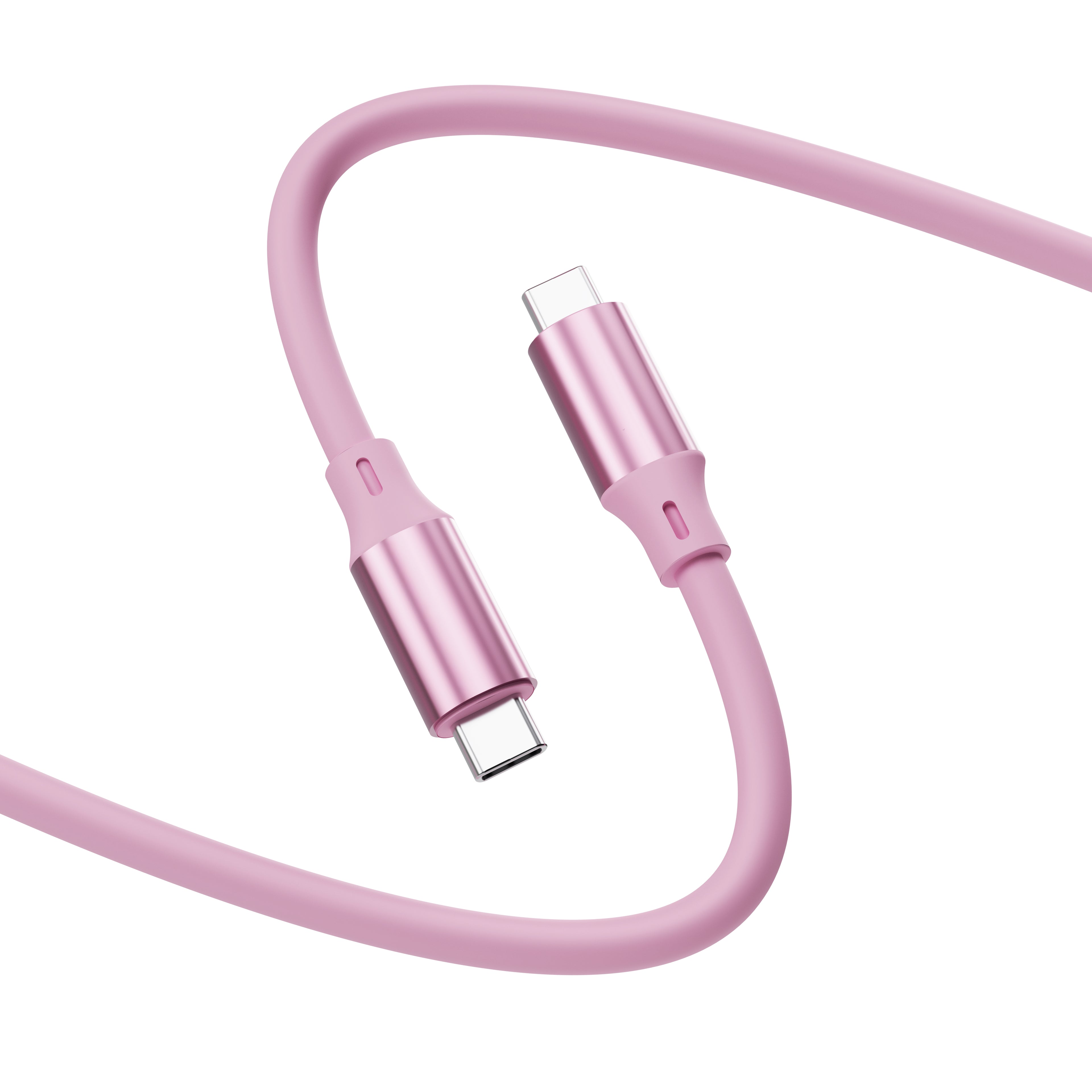 2-Pack Cloud Soft USB-C to USB-C Cable – 6ft (Light Pink)
