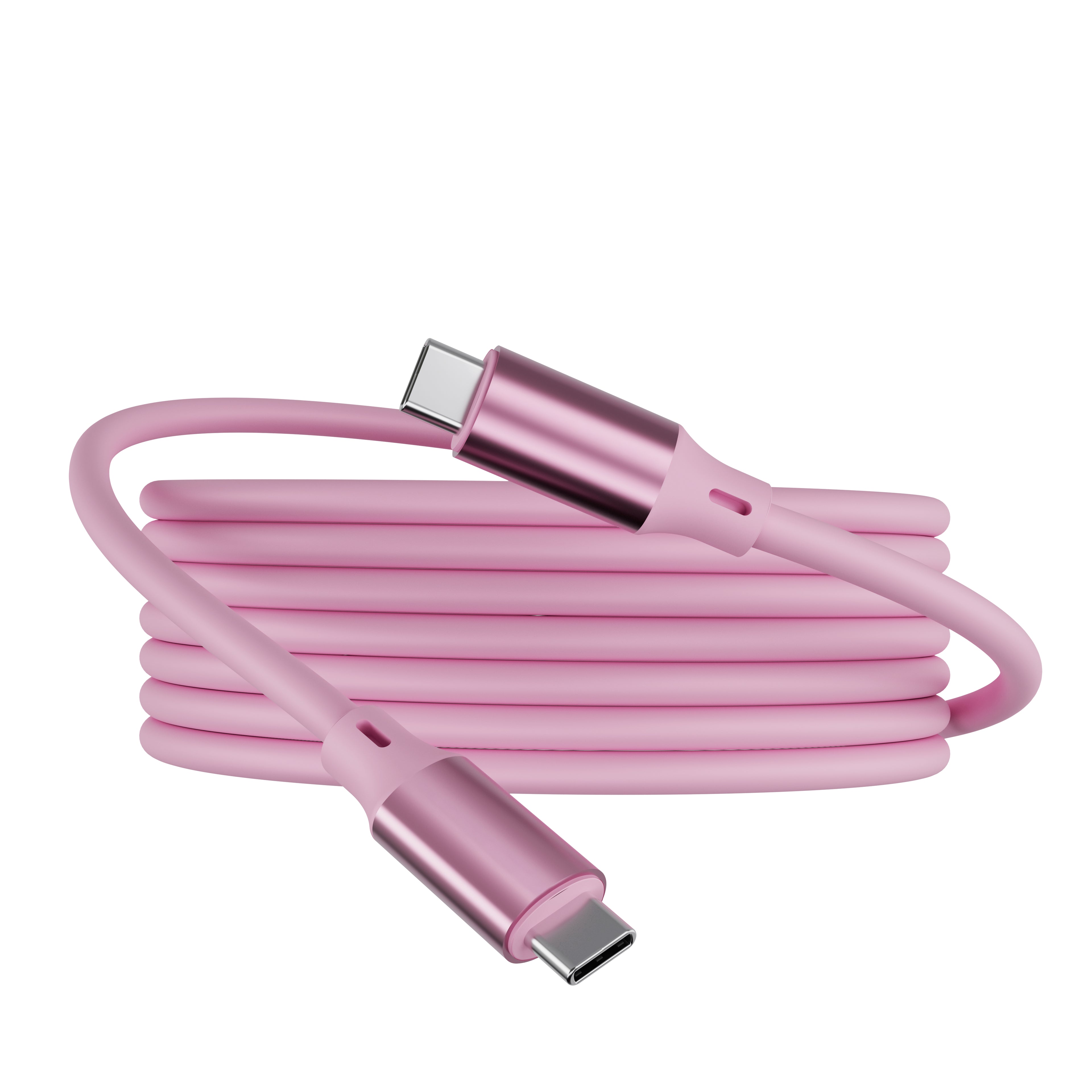 2-Pack Cloud Soft USB-C to USB-C Cable – 6ft (Light Pink)