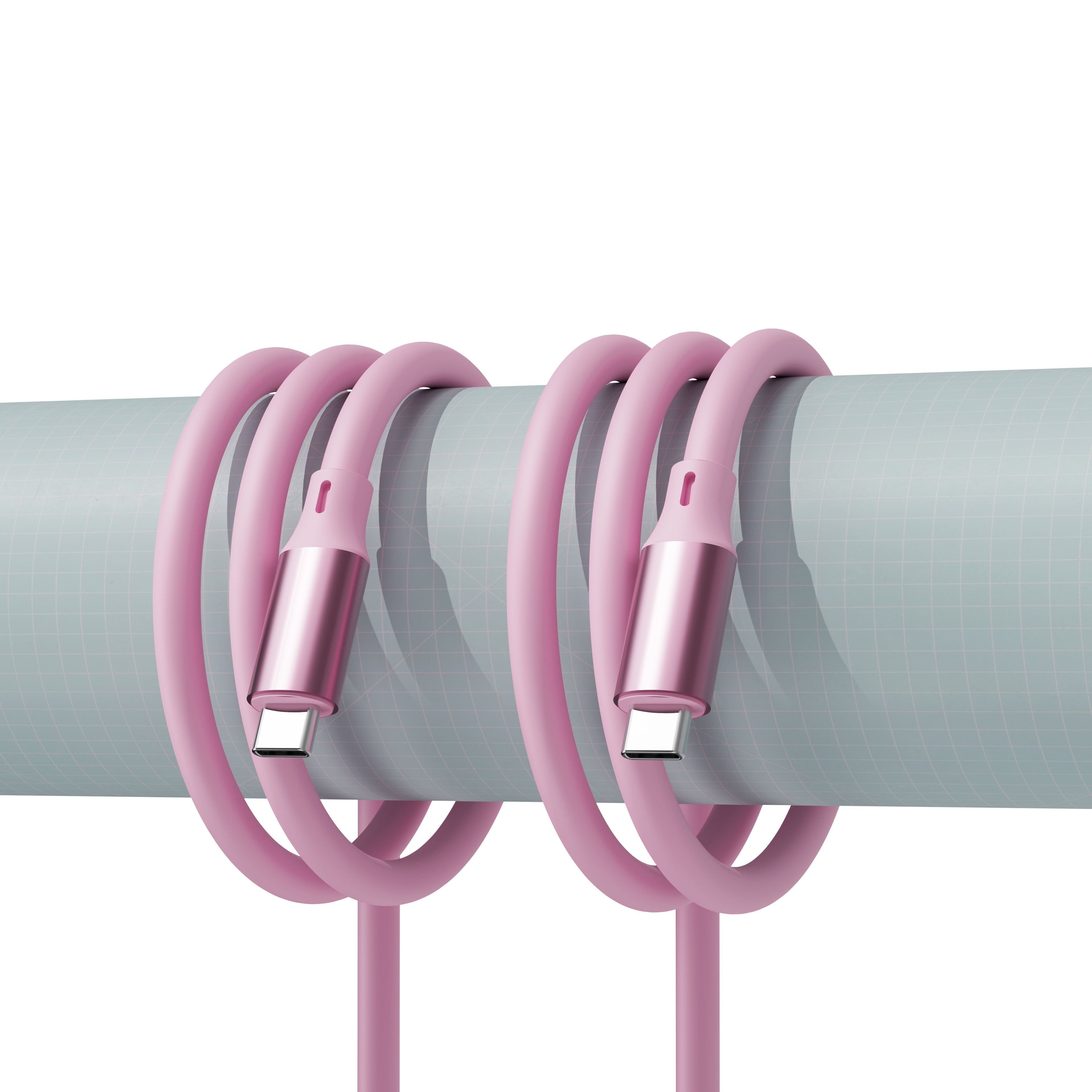2-Pack Cloud Soft USB-C to USB-C Cable – 6ft (Light Pink)