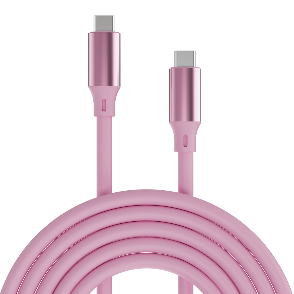 2-Pack Cloud Soft USB-C to USB-C Cable – 6ft (Light Pink)