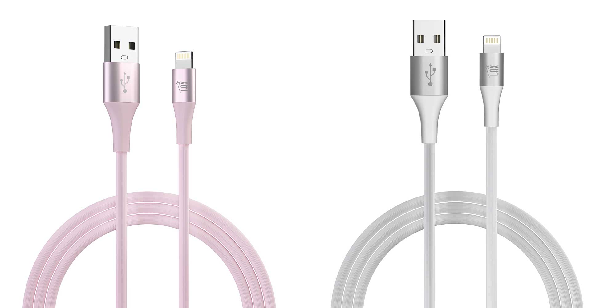 2-Pack USB-C to USB-C Linear - 10ft Pink and 10ft White