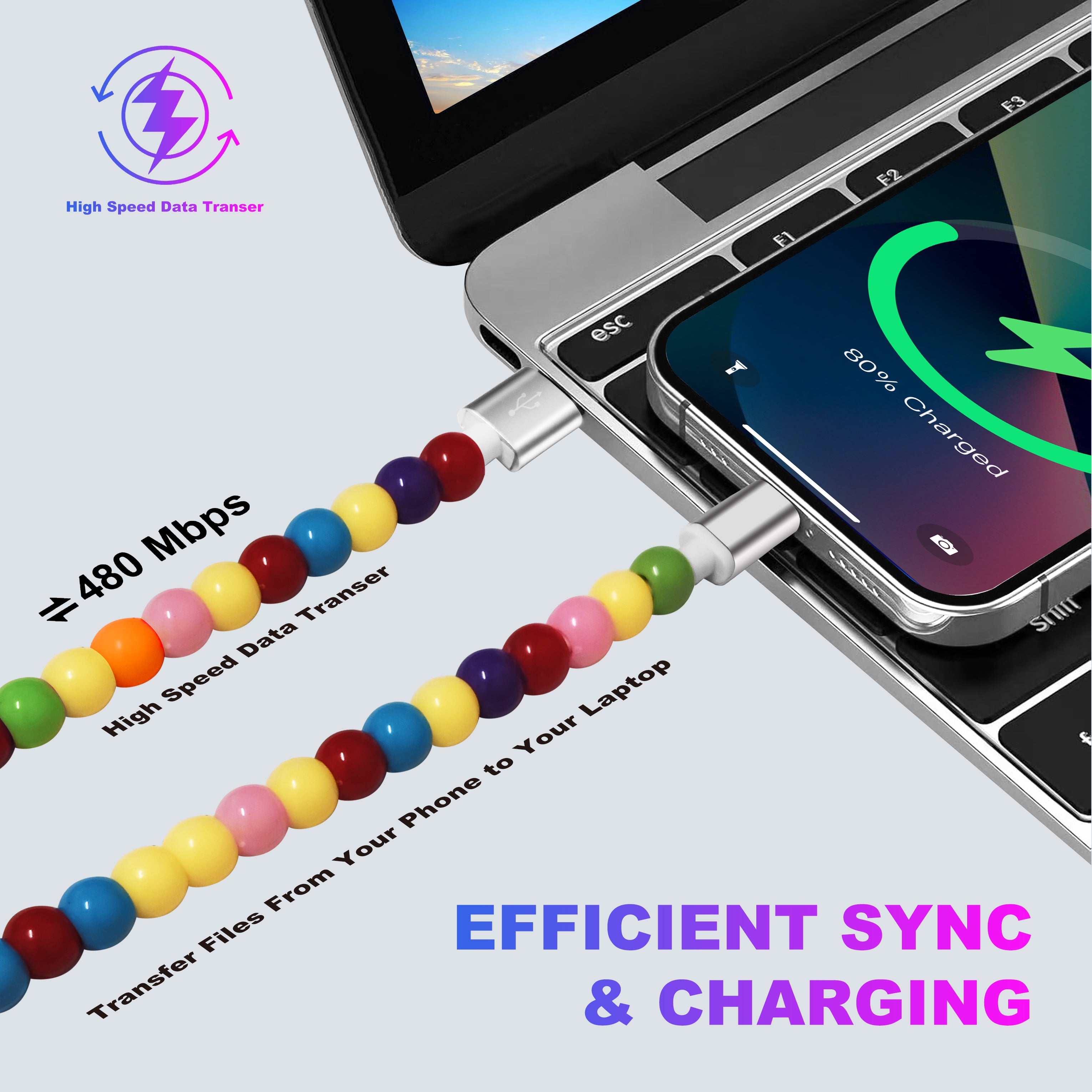 Beads Iphone Cable – Style Meets Function-Retail