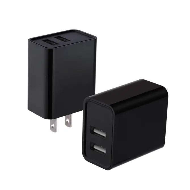 Fast Charge 2-Port USB Wall Chargers for Android and iPhone