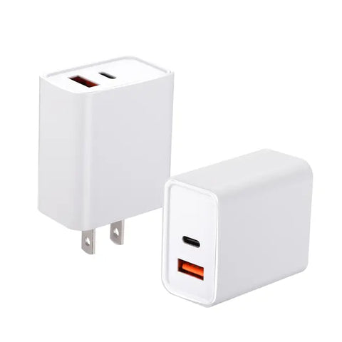 Fast Charge 2-Port USB Wall Chargers for Android and iPhone