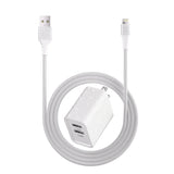 Tech Mod Bling Dual USB Wall Charger with Lightning Cable - 6ft