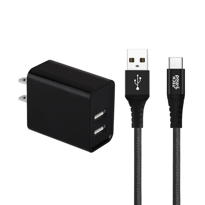 Fast Charging Bundle 2-Port Wall Charger with 6FT USBC Cable