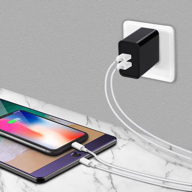 Fast Charging Bundle 2-Port Wall Charger with 6FT USBC Cable