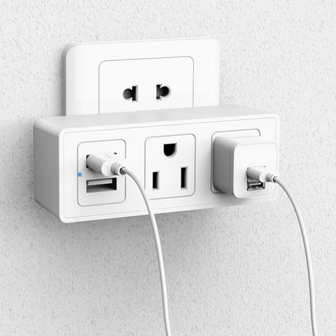 Trendy Tech 2 Wall Outlets with 2 USB Ports