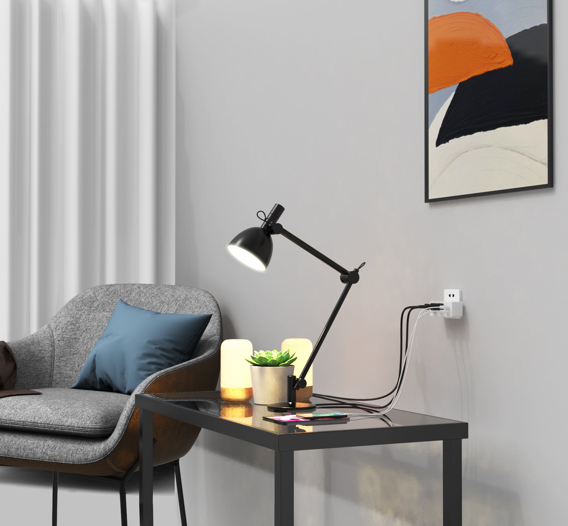 2 Wall Outlets with 2 USB Ports