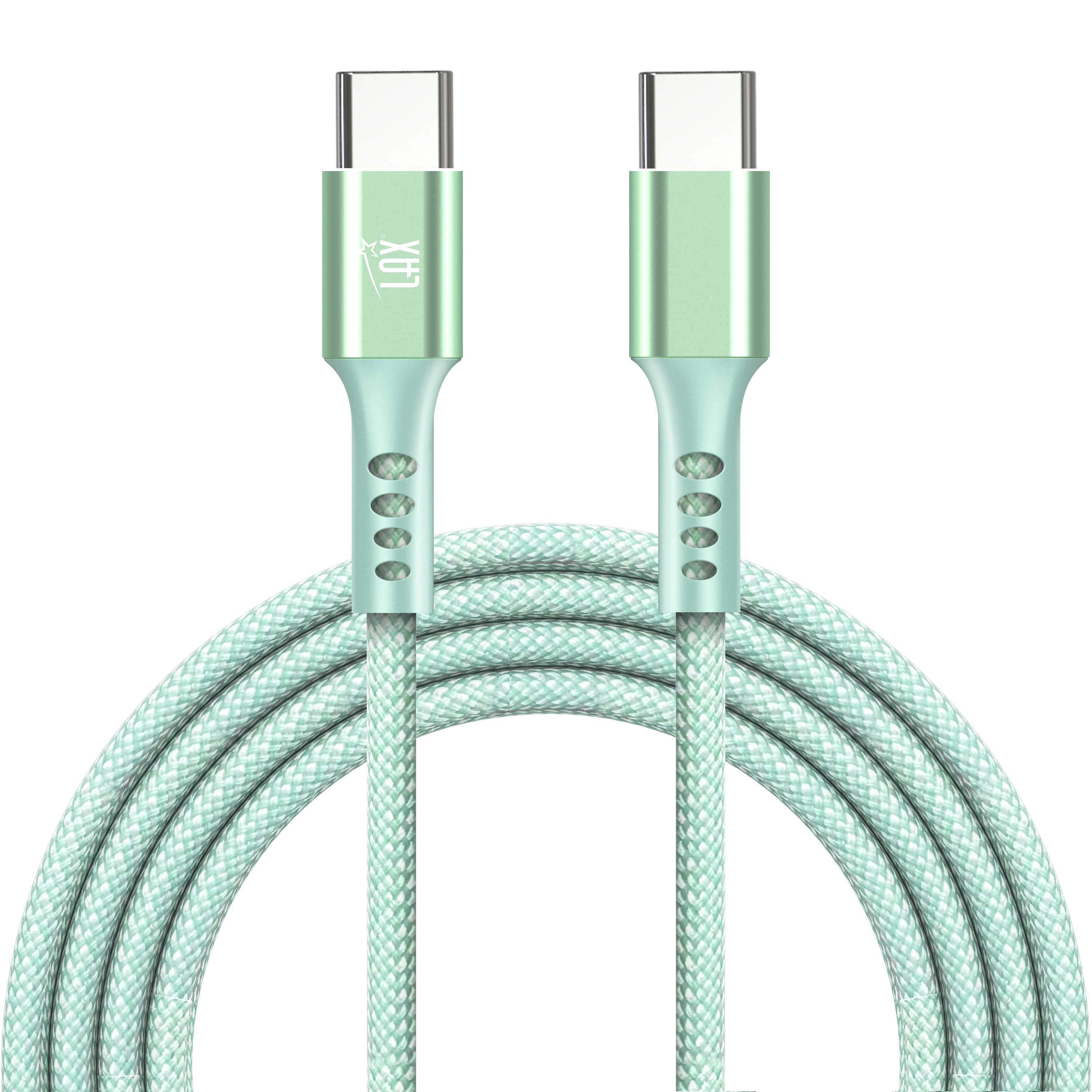 USB-C to USB-C Mesh Cable - 10 Feet - Durable and Tangle-Free Charging and Data Transfer Cable