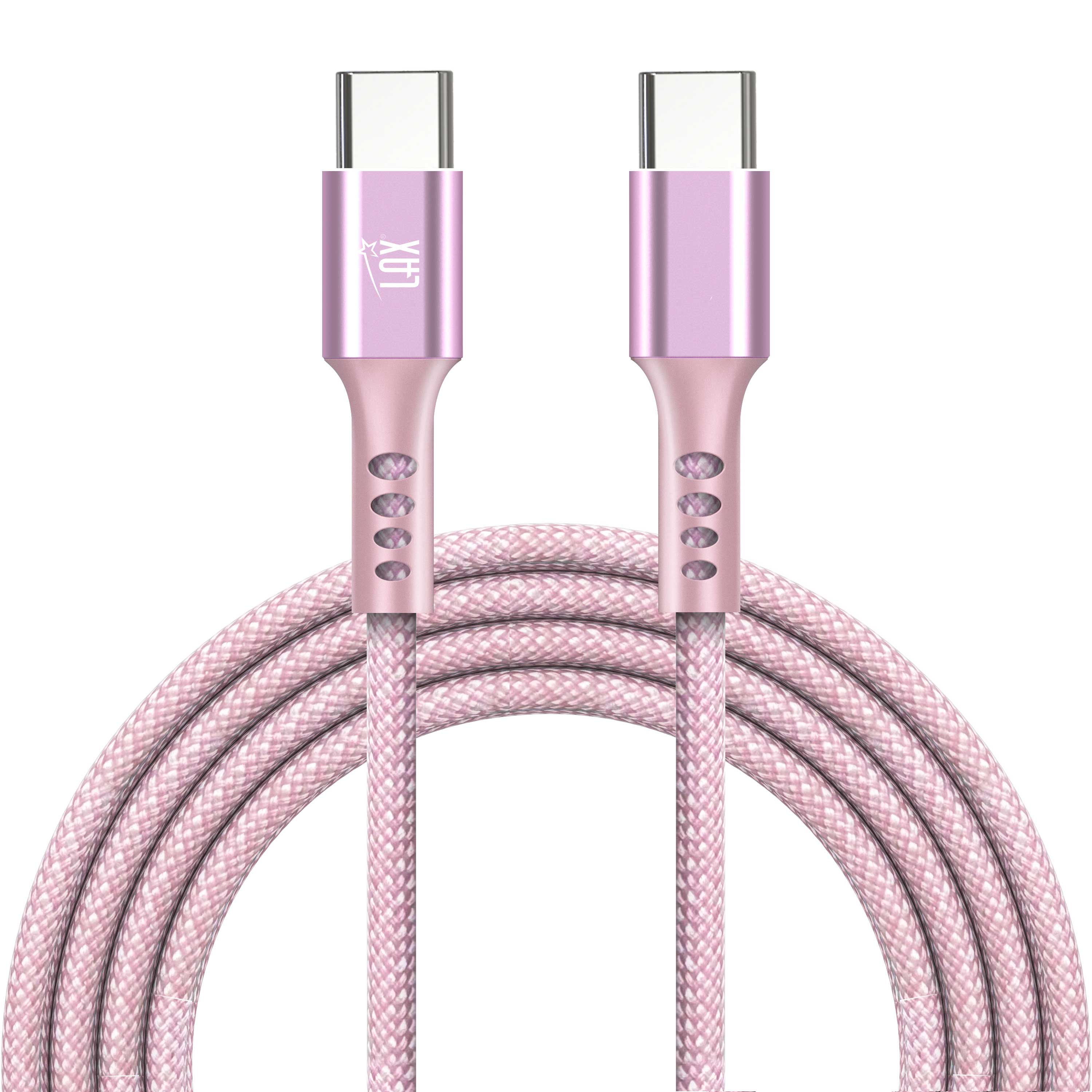 USB-C to USB-C Mesh Cable - 10 Feet - Durable and Tangle-Free Charging and Data Transfer Cable