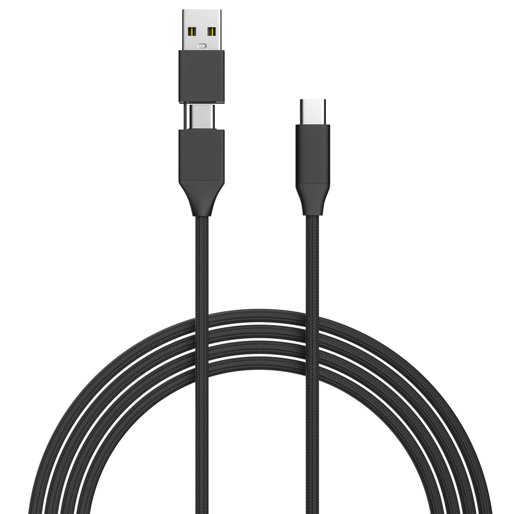 USB-C/USB-A to USB-C Cable - 6ft - Black