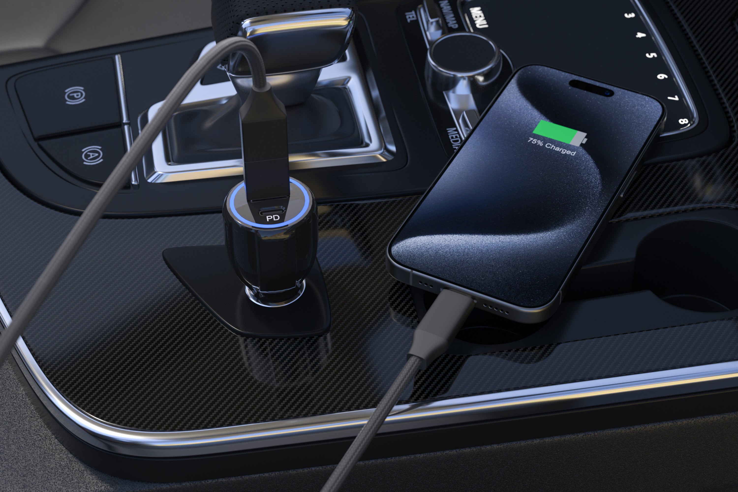 USB-C/USB-A to USB-C Cable - 6ft - Black