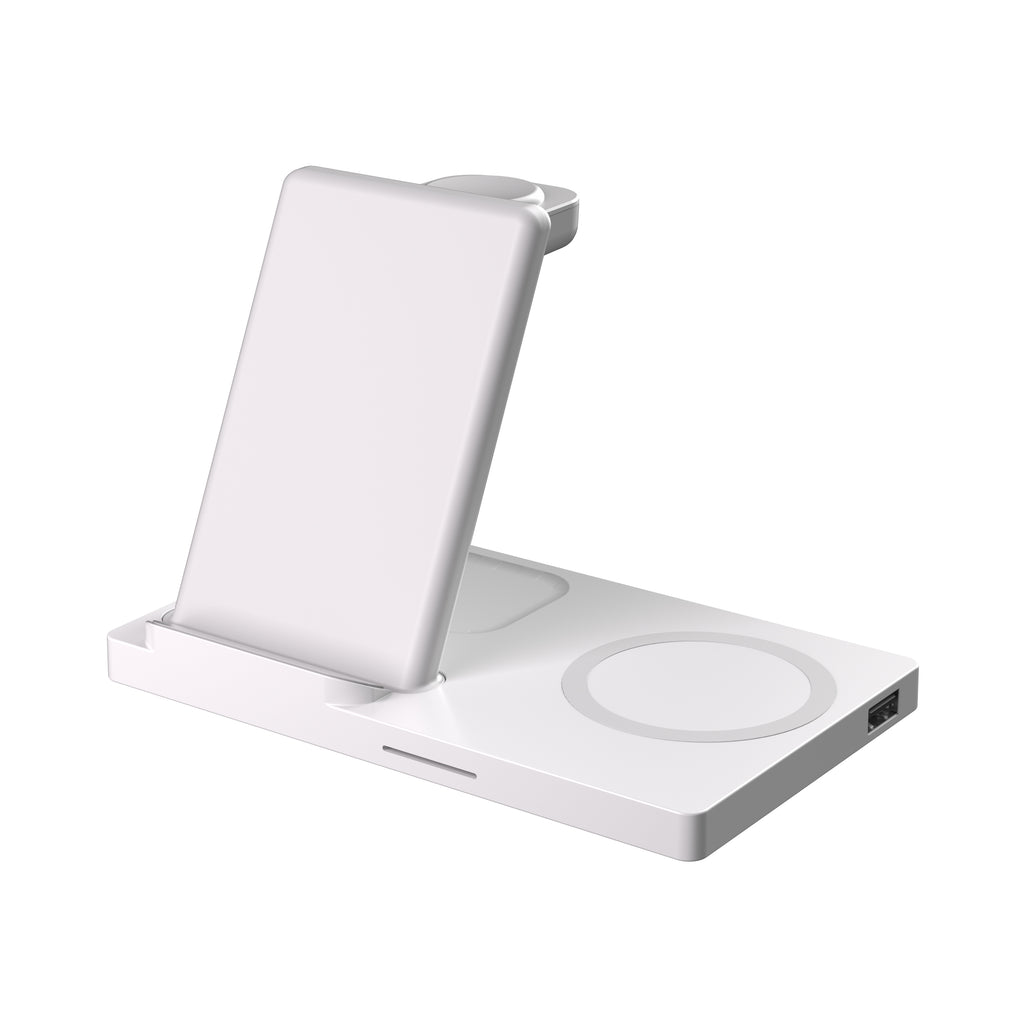 LAX Gadgets 5-in-1 Wireless Fast Rapid Charging Stand For Iphone/Ipad, Airpods and Watch Bands