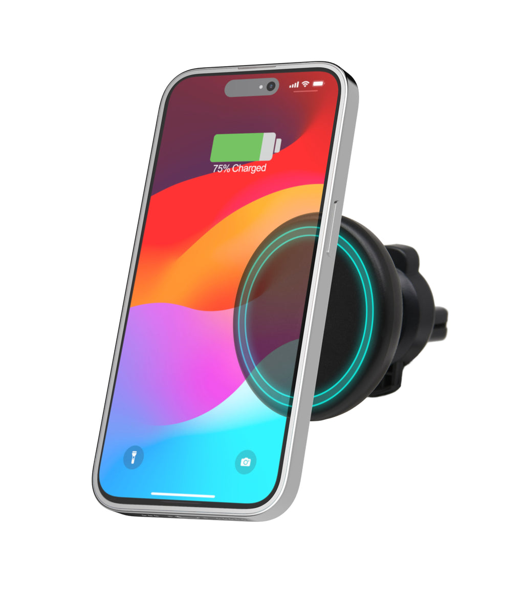 5-in-1 MagSafe Compatible Wireless Car Charger Mount with Bu