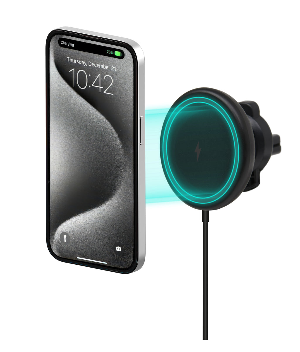 5-in-1 MagSafe Compatible Wireless Car Charger Mount with Bu