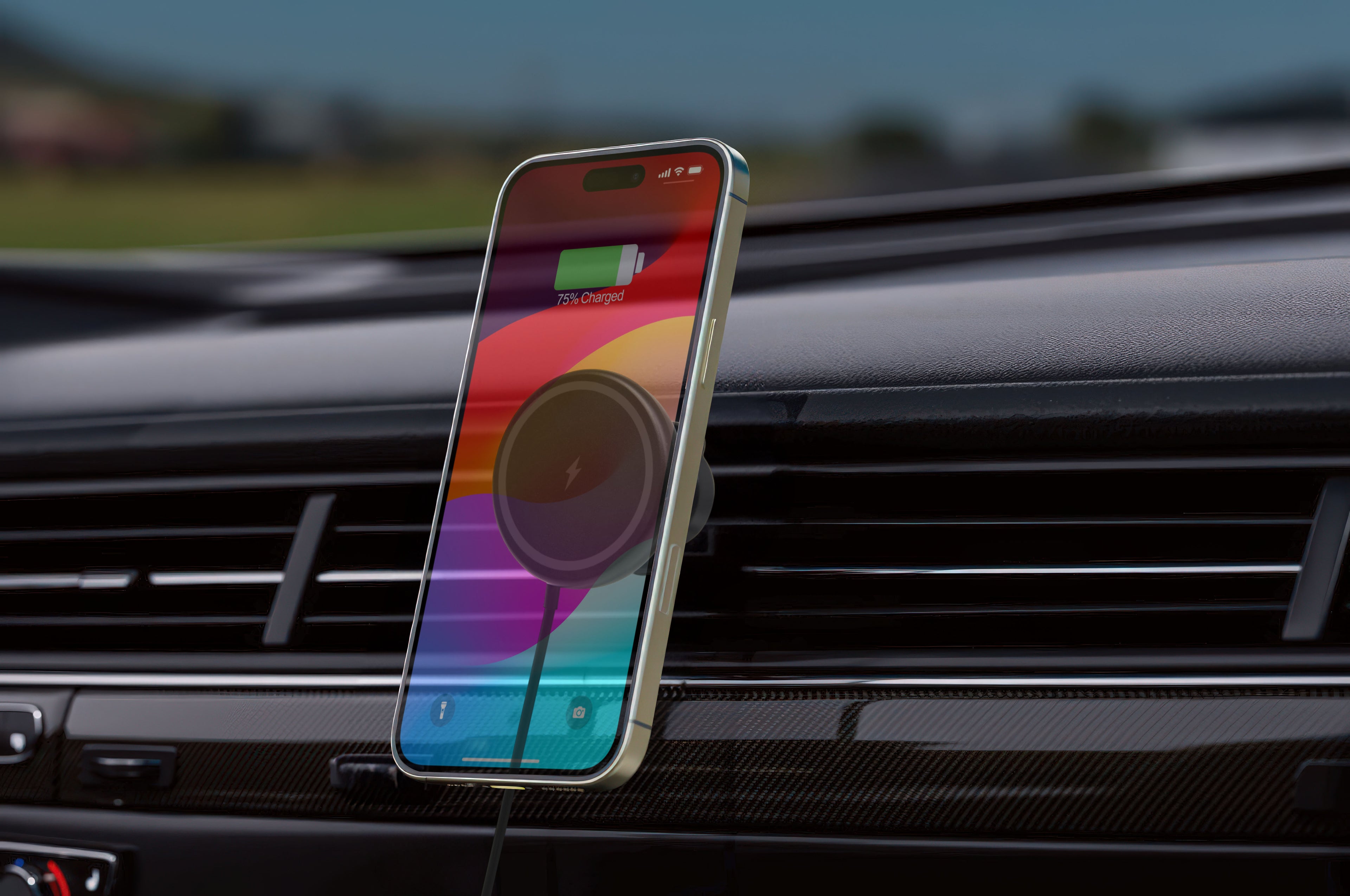 5-in-1 MagSafe Compatible Wireless Car Charger Mount with Bu