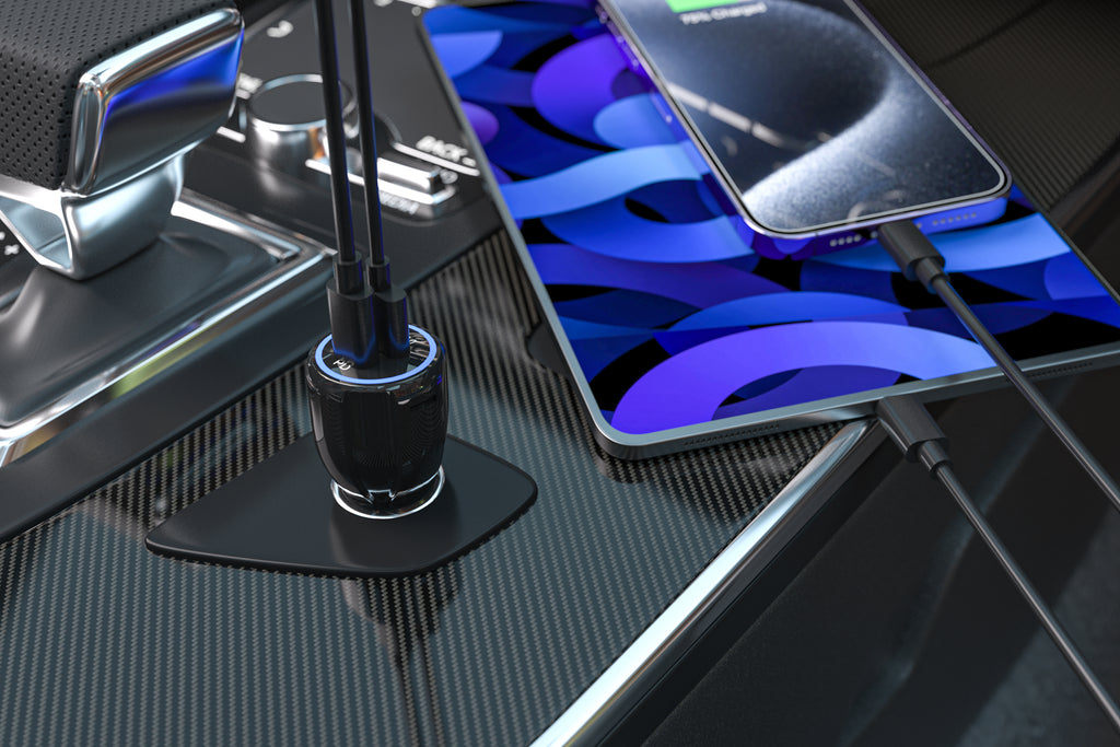 Wireless Charging Vent Mount with 20W Car Charger and USB-C to USB-C Cable