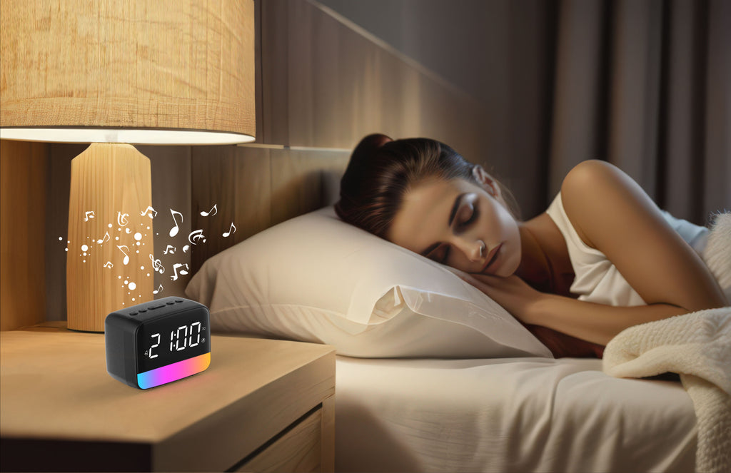 LED Alarm Clock with Wireless Audio & White Noise
