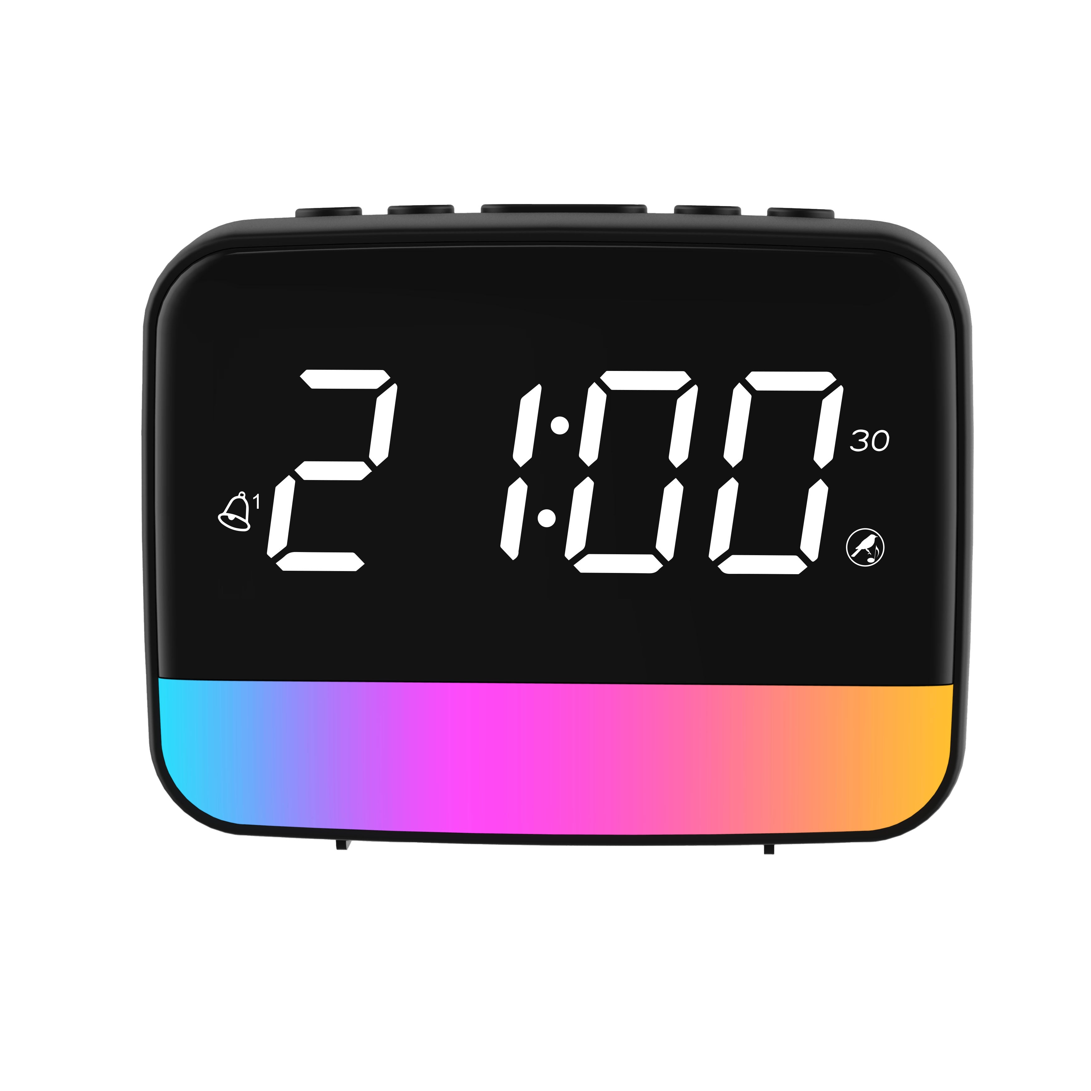 LED Alarm Clock with Wireless Audio & White Noise