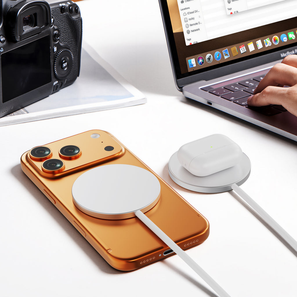 LAX Qi2.2 Magnetic Wireless Charger 25W Fast Charging Pad with Braided USB-C Cable, MagSafe Compatible for iPhone 16/15/14/13/12, Samsung Galaxy S25 Series, Google Pixel 9/10 & Qi2 Devices