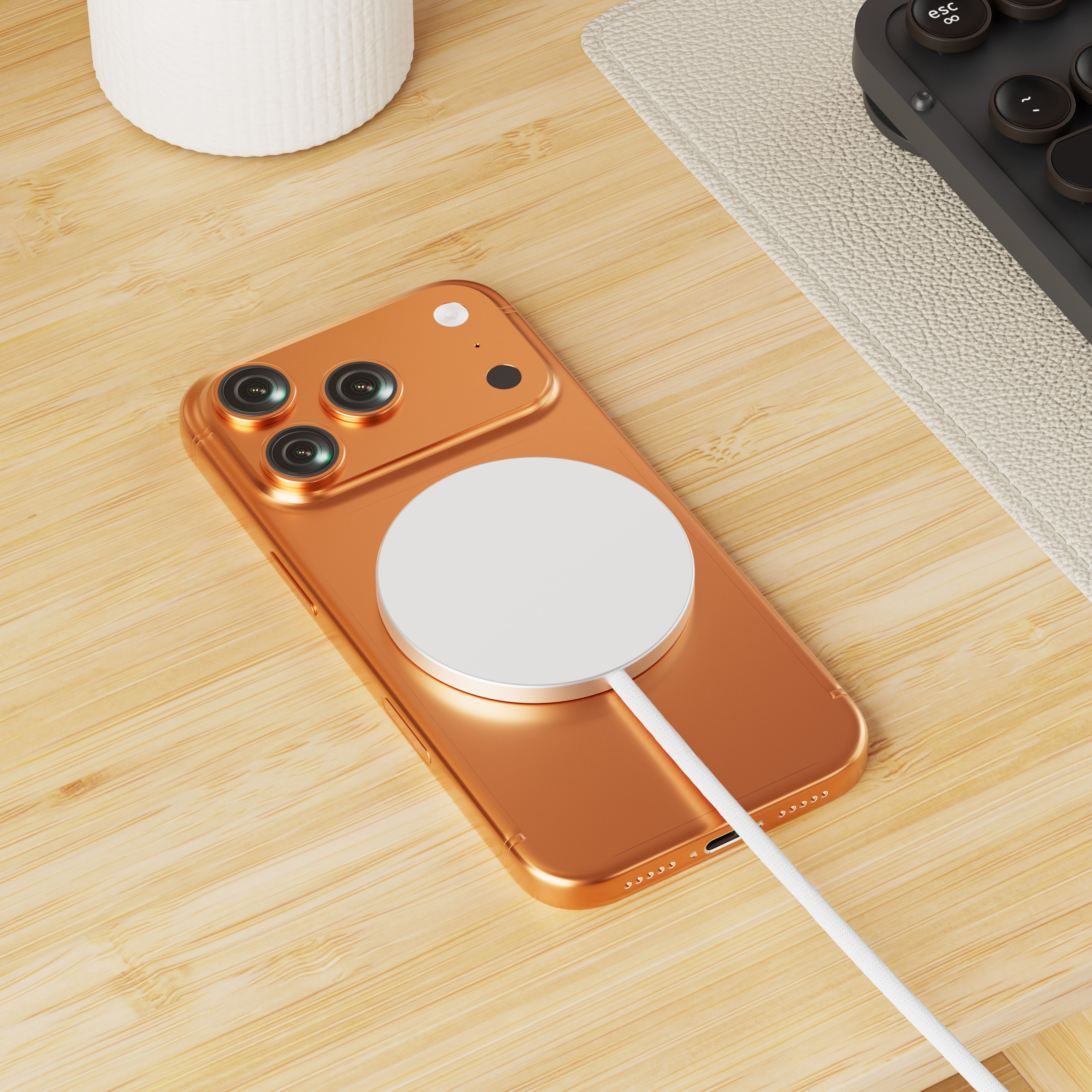 LAX Qi2.2 Magnetic Wireless Charger 25W Fast Charging Pad with Braided USB-C Cable, MagSafe Compatible for iPhone 16/15/14/13/12, Samsung Galaxy S25 Series, Google Pixel 9/10 & Qi2 Devices