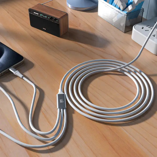 3-in-1Mfi Certified Iphone and 2x USB-C Cable