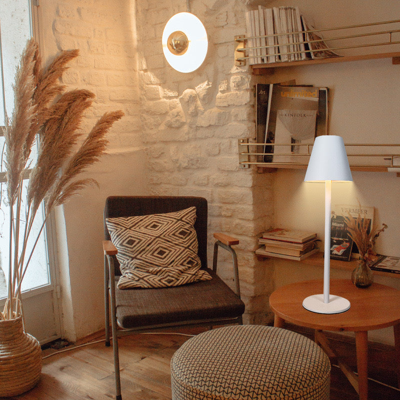 LAX Cordless Table Lamp – Portable Touch Lamp with 3 Lighting Modes & Stepless Dimming – Black & White