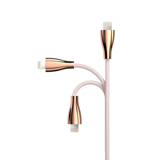 Apple MFi Certified Rose Gold Connectors 4ft Iphone Cable