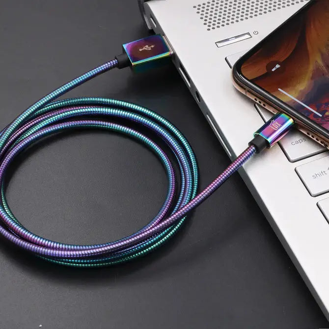 Apple MFi Certified Iphone to Metallic USB Cable (4ft)