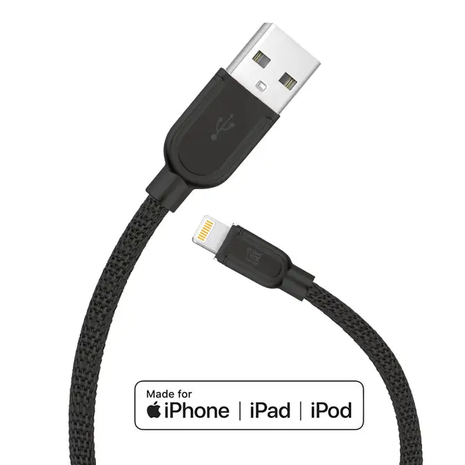 Apple MFi Certified Iphone to Metallic USB Cable (4ft)