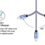 Apple MFi Certified Lightning to Metallic USB Cable (4ft)