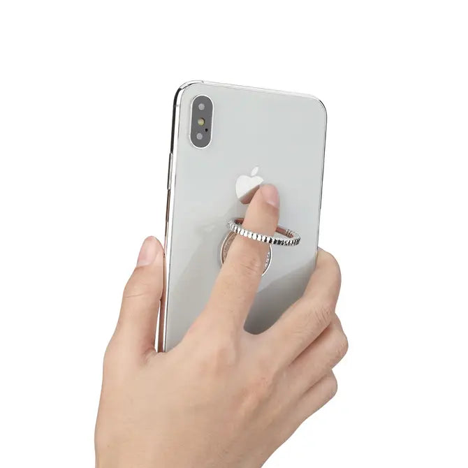 LAX Sparkle Ring Holder Kick-Stand - Silver