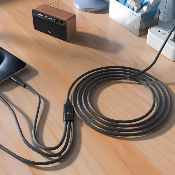 3-in-1Mfi Certified Iphone and 2x USB-C Cable
