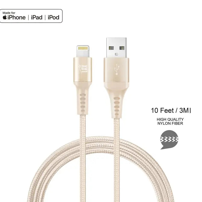 Apple MFi Certified Iphone to USB Cable (10 Feet)
