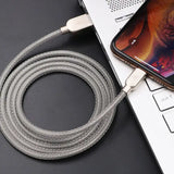 Apple MFi Certified Lightning to Metallic USB Cable (4ft)