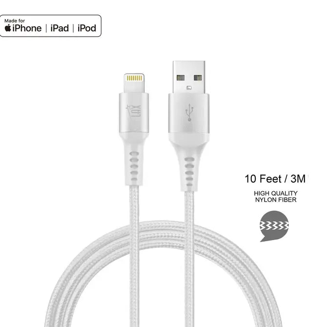 Apple MFi Certified Iphone to USB Cable (10 Feet)