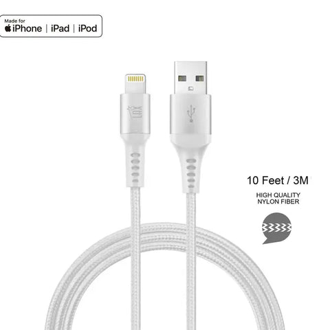 Apple MFi Certified Lightning to USB Cable (10 Feet)