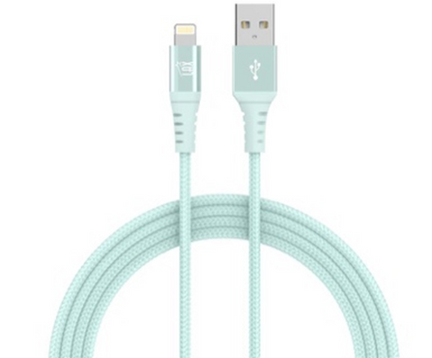 Apple MFi Certified Lightning to USB Braided Cable - 10 Feet - Surf