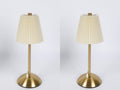 2-Pack LED Lamps - Pleated Fabric - Gold