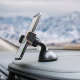 Genuine Vegan Leather Universal Car Mount, Luxury Premium Dash Mount Cell Phone Car Holder Universal Grip - Retail Pack
