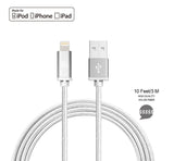 Apple MFi Certified Durable Braided Nylon Lightning to USB Cable for iPhone and iPad