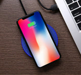 Wireless Charger Fabric Qi Wireless Charger Fast Charging Pad for iPhone Samsung and More