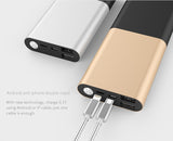 LAX Portable Charger Battery Backup Pro 12000 Power Bank, 2 High Speed Ports (Gold)