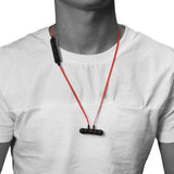 Magnetic, Travel Friendly In-Ear Headphones with Mic for iPhone, Samsung, Android - Red