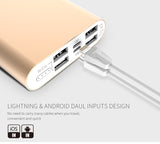 LAX Pro 16800 Portable Charger Battery Backup 4 High Speed Charging USB Ports (Black)