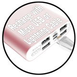 LAX Pro 16800 Portable Charger Battery Backup 4 High Speed Charging USB Ports (Black)