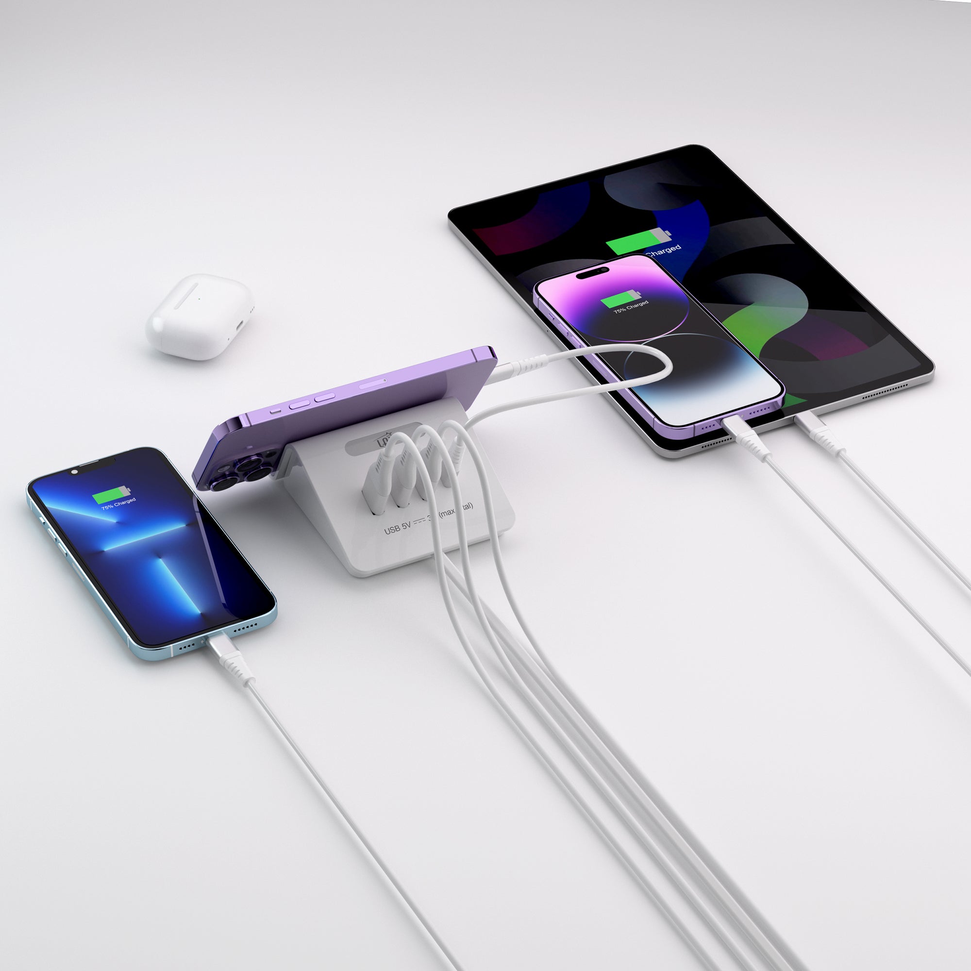 Desktop Charger 3 USB-A Ports and 1 USB-C Port