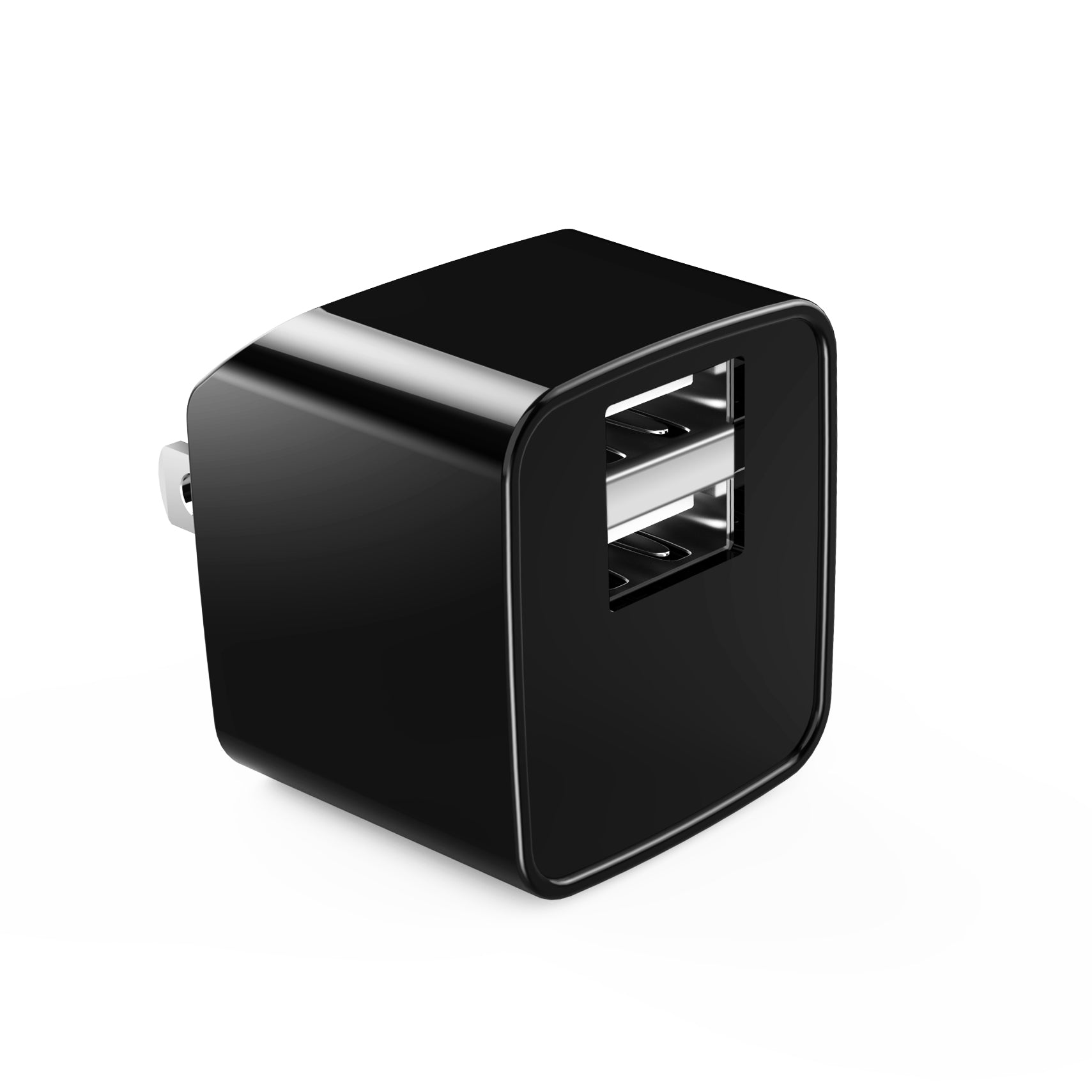 LAX 2 Port USB Wall Charger 2.4A with Apple MFi Certified Iphone Cable (6ft)